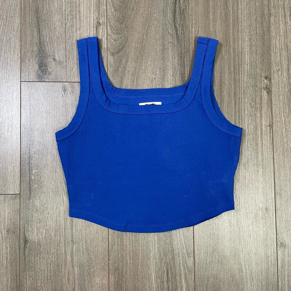 Madewell The Tailored Cool Sculpt Luma Crop Summer Tank Top US Women's XS New - Picture 2 of 6